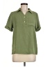 Sophie Snowflake 100% Polyester Green Short Sleeve Polo Size M - photo 1