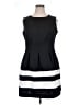 Apt. 9 Stripes Black Cocktail Dress Size XL - photo 1