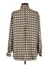 MNG 100% Polyester Print Brown Long Sleeve Blouse Size 6 - photo 2