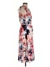 Nina Leonard 100% Polyester Floral Blue Cocktail Dress Size M - photo 4