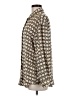 MNG 100% Polyester Print Brown Long Sleeve Blouse Size 6 - photo 5