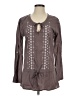 PrAna 100% Cotton Brown Long Sleeve Blouse Size S - photo 1