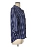 L'Agence Stripes Blue 3/4 Sleeve Button-Down Shirt Size Lg (3) - photo 4