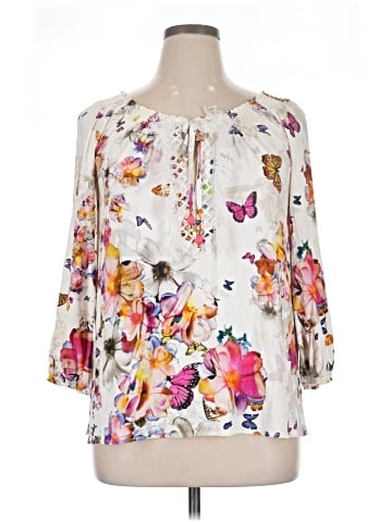 Vanita Rosa 3/4 Sleeve Blouse (view 1)