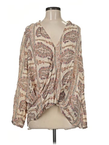 Calypso St. Barth Long Sleeve Silk Top (view 1)