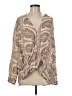 Calypso St. Barth 100% Silk Tan Long Sleeve Silk Top Size Med (1) - photo 1