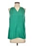 CAbi 100% Polyester Green Sleeveless Blouse Size XS - photo 1