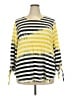Ruby Rd. Stripes Yellow 3/4 Sleeve Blouse Size 2X - photo 1