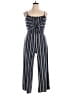 No Boundaries 100% Polyester Stripes Blue Jumpsuit Size XL - photo 1