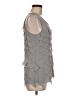 C. Luce Gray Sleeveless Blouse Size M - photo 4