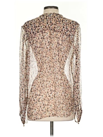 Theory Long Sleeve Silk Top (view 2)