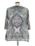 One World Gray 3/4 Sleeve Blouse Size 3X - photo 2