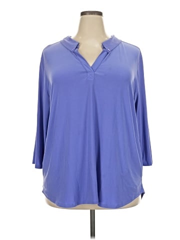 Attitudes by Renee 3/4 Sleeve Blouse (view 1)