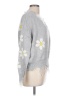 Polly & Esther 100% Acrylic Floral Gray Pullover Sweater Size L - photo 4