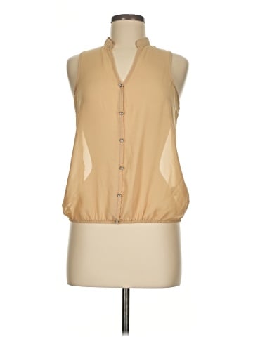 Charlotte Russe Sleeveless Button-Down Shirt (view 1)