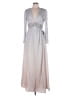 Soieblu 100% Polyester Metallic Silver Cocktail Dress Size L - photo 1