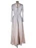 Soieblu 100% Polyester Metallic Silver Cocktail Dress Size L - photo 2