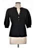 Veronica Beard Black 3/4 Sleeve Blouse Size L - photo 1