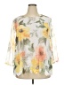 Alfred Dunner 100% Polyester Yellow 3/4 Sleeve Blouse Size 2X - photo 1