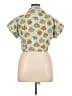 ModCloth 100% Cotton Orange Teal Short Sleeve Blouse Size XL - photo 2