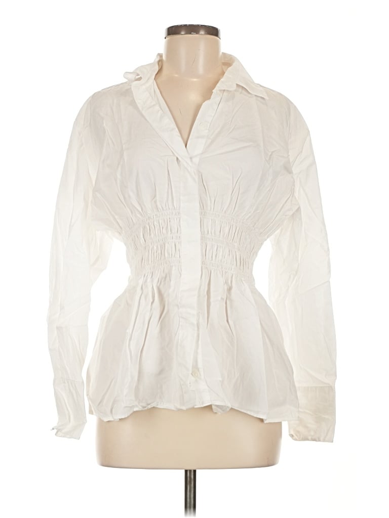 Pre-owned Rag & Bone Long Sleeve Blouse In Ivory