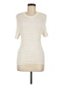 Marled Ivory Short Sleeve Turtleneck Size M - photo 1