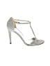 Stuart Weitzman 100% Leather Metallic Silver Sandals Size 7 1/2 - photo 1