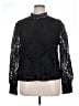 Ultra Pink 100% Polyester Black Long Sleeve Blouse Size XL - photo 1