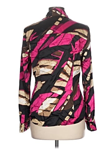 Cache Long Sleeve Silk Top (view 2)