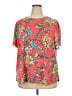 N Touch Red Short Sleeve Blouse Size 2X - photo 1