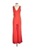 Trina Turk 100% Polyester Solid Red Jumpsuit Size 8 - photo 1