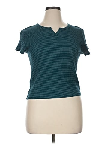 Madewell Ribbed Split-Neck Tee (view 1)