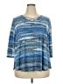Ruby Rd. Blue 3/4 Sleeve Top Size 2X - photo 1