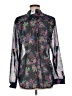 Kut from the Kloth 100% Polyester Floral Black Long Sleeve Blouse Size M - photo 2