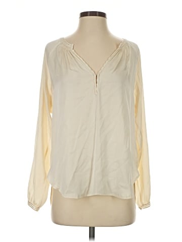 Vince. Long Sleeve Silk Top (view 1)