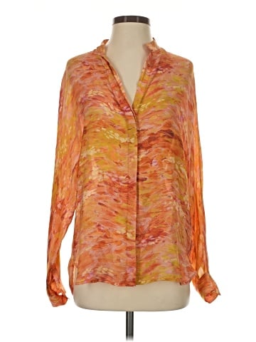 Haute Hippie Long Sleeve Silk Top (view 1)