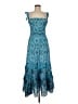 Ramy Brook 100% Polyester Paisley Blue Cocktail Dress Size M - photo 1