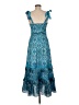 Ramy Brook 100% Polyester Paisley Blue Cocktail Dress Size M - photo 2