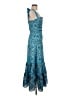 Ramy Brook 100% Polyester Paisley Blue Cocktail Dress Size M - photo 4