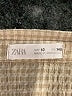 Zara Checkered-gingham Tan Short Sleeve Button-Down Shirt Size 10 - photo 3