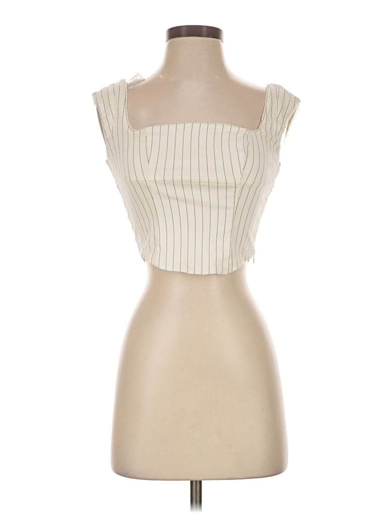 Wild Fable Sleeveless Top Ivory Strapless Neckline Tops