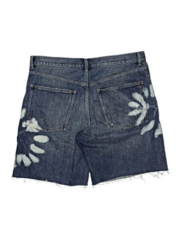 Madewell The Essex Long Baggy Short in Shibori Denim (view 2)