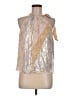 Rebecca Taylor Silver Sleeveless Blouse Size M - photo 1