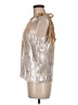 Rebecca Taylor Silver Sleeveless Blouse Size M - photo 5