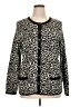 Lands' End 100% Supima Cotton Animal Print Black Cardigan Size 1X - photo 1