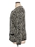 Lands' End 100% Supima Cotton Animal Print Black Cardigan Size 1X - photo 5