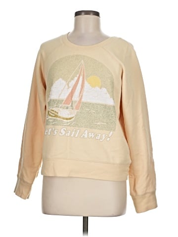 Madewell Let's Sail Away (Re)sourced Cotton Crop Sweatshirt (view 1)