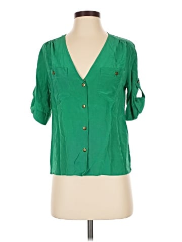 Amanda Uprichard 3/4 Sleeve Silk Top (view 1)