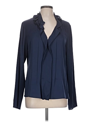 Elie Tahari Long Sleeve Silk Top (view 1)