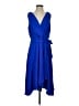 DKNY 100% Polyester Blue Cocktail Dress Size 10 - photo 1